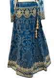 Kimaya petrol blue wedding lehenga