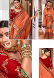 Sari Indien mariage orange Jayapradha