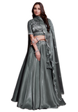 Lehenga designer gris Leela