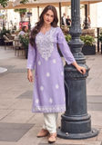 Ensemble salwar lavande Lina - Tailles 40 et 42