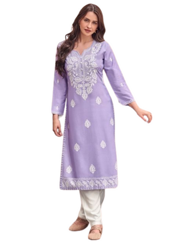 Ensemble salwar lavande Lina - Tailles 40 et 42