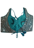 Crop top miroir Vert