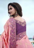 Sari designer rose violet Nafeesa