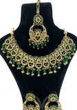 Parure Indienne Verte Nahina – Bijoux Mehendi & Mariage Indien