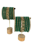Bracelets mariage vert émeraude Wahida