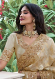 Sari Indien beige doré Natalina