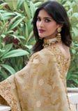 Sari Indien beige doré Natalina