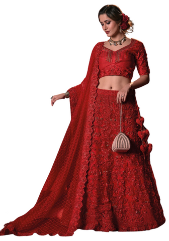 Sublime lehenga rouge Priyanka