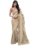 Beautiful trendy yellow orange Leena saree