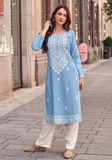 Ensemble salwar bleu ciel Nina - Tailles 40 et 42