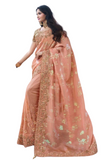 Sari designer orange corail Nivi