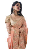 Sari designer orange corail Nivi