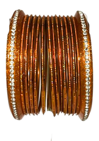 Bracelets Indien orange - Lot de 14