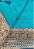 Beau sari traditionnel vert Padma