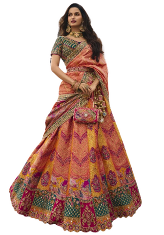 Rachana burgundy bridal lehenga