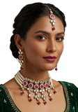 Parure Perle rose Priyana - Narkis Fashion