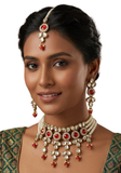 Parure rouge perle Priyana - Narkis Fashion