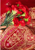 Lehenga mariée rouge Raveena