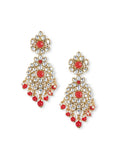 Red Vatsala Tikka and Earrings