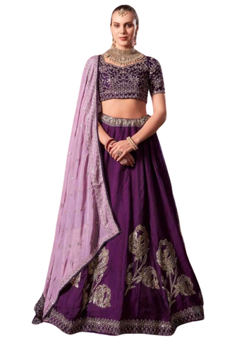 Lehenga tendance prune Shirin