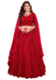 Lehenga chic mariage rouge Reshma