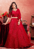 Lehenga chic mariage rouge Reshma