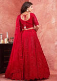 Lehenga chic mariage rouge Reshma