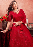 Lehenga chic mariage rouge Reshma