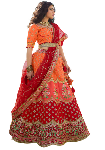 Raksha pink brown bridal lehenga