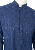 Ensemble Kurta homme Bleu marine Rizwan