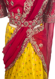 Trendy pink and yellow Sridevi lehenga