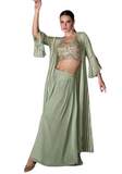 Stylish salwar vert pista Sachi