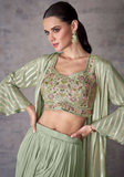 Stylish salwar vert pista Sachi