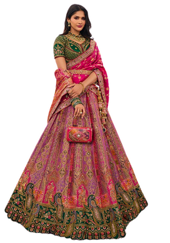 Lehenga mariée mauve Sahana