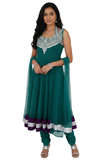 robe indienne sabria vert émeraude tenue de fête