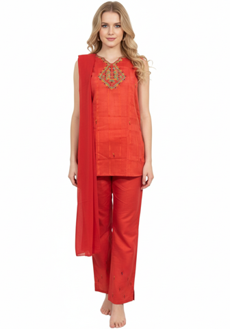 Ensemble tunique Rouge Beena - Taille 36