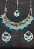 Sareega Salmon Pink Necklace and Earrings