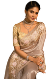 bridal guest saree champagne color