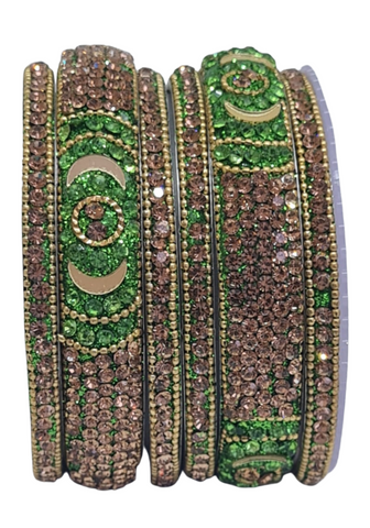 Bracelets mariage vert clair Shalini