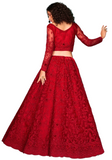 Lehenga nuptial rouge Shamili