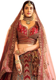 Rachana burgundy bridal lehenga