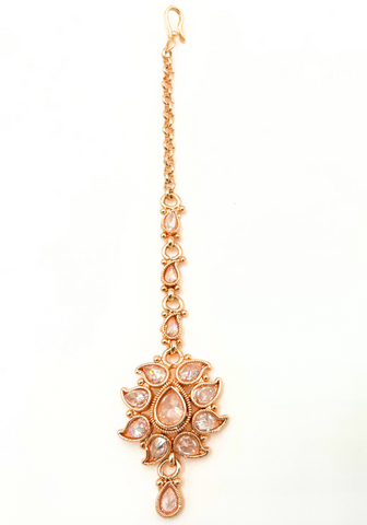 Rose gold tikka forehead jewel