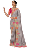 Beau sari bollywood gris Suguna