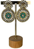 Suguna Turquoise Indian Earrings