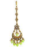 Coffret Diwali Glow Vert Précieux avec bracelets indiens verts et dorés, boucles d'oreilles chandbali et tikka assorti – Narkis Fashion