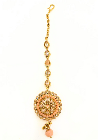 Rose gold tikka forehead jewel