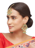 Vadhani Green Tikka and Earrings