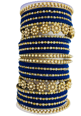 Bracelets mariage bleu marine Wahida
