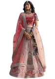 Kashika bridal lehenga with 2 veils - 2 colors