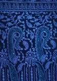 Châle velours banarasi bleu marine